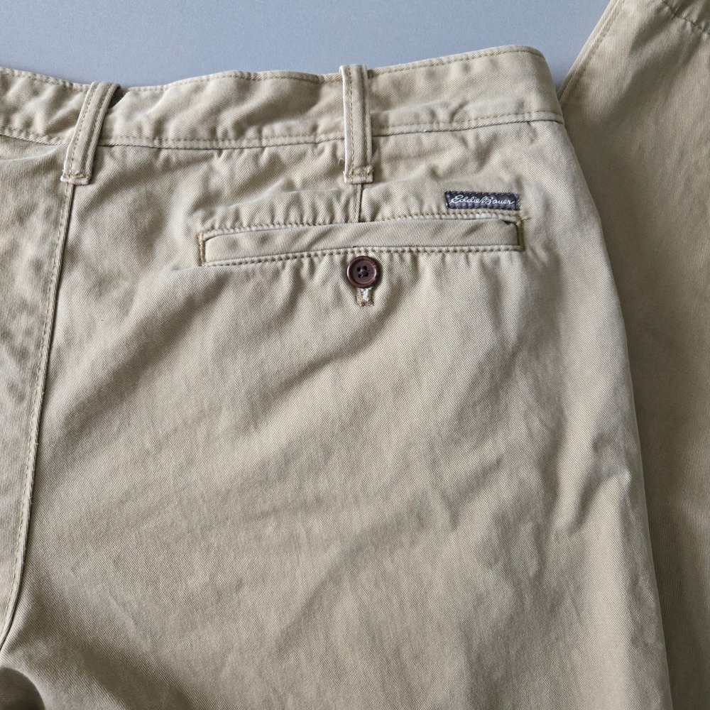 Eddie‎ Bauer Legend Wash Chinos Mens 36x30 Khaki Tan Slim Fit Pants - Picture 8 of 11